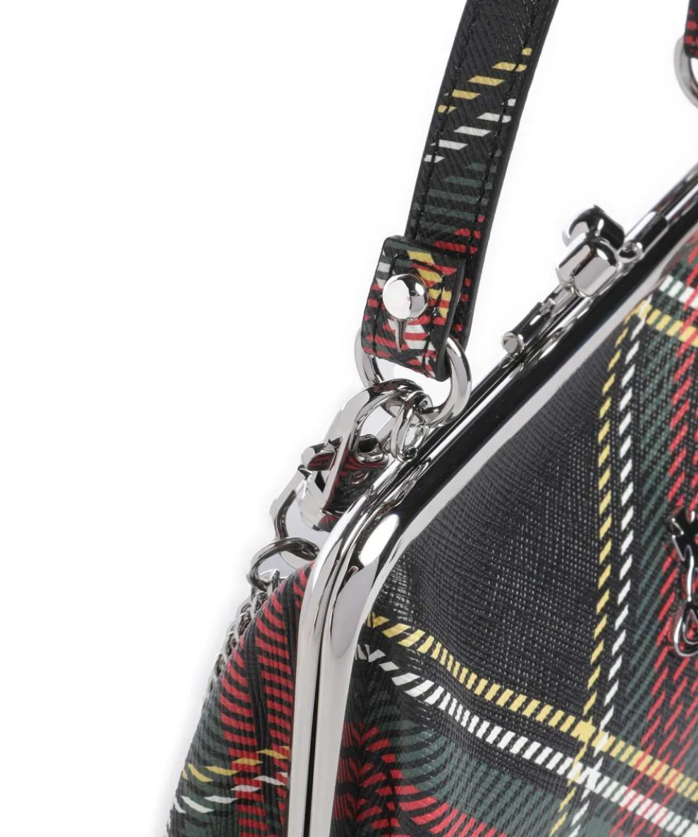 Granny Frame Saffiano Printed Handtasche Lederimitat mehrfarbig