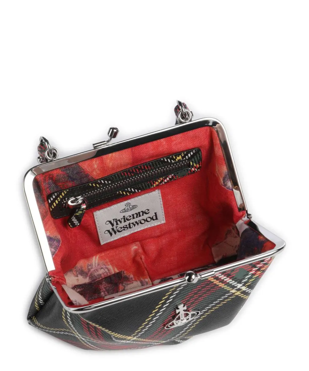 Granny Frame Saffiano Printed Handtasche Lederimitat mehrfarbig