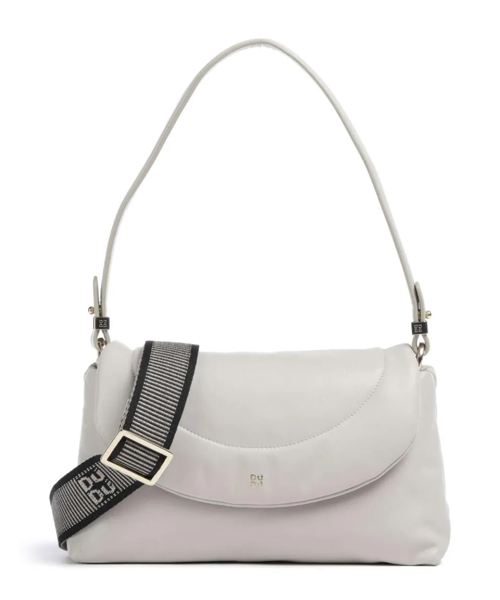 Melville S. Schultertasche fein genarbtes Leder hellgrau