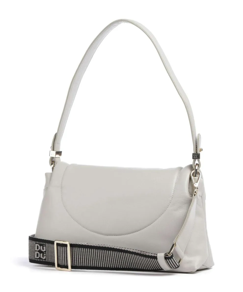 Melville S. Schultertasche fein genarbtes Leder hellgrau