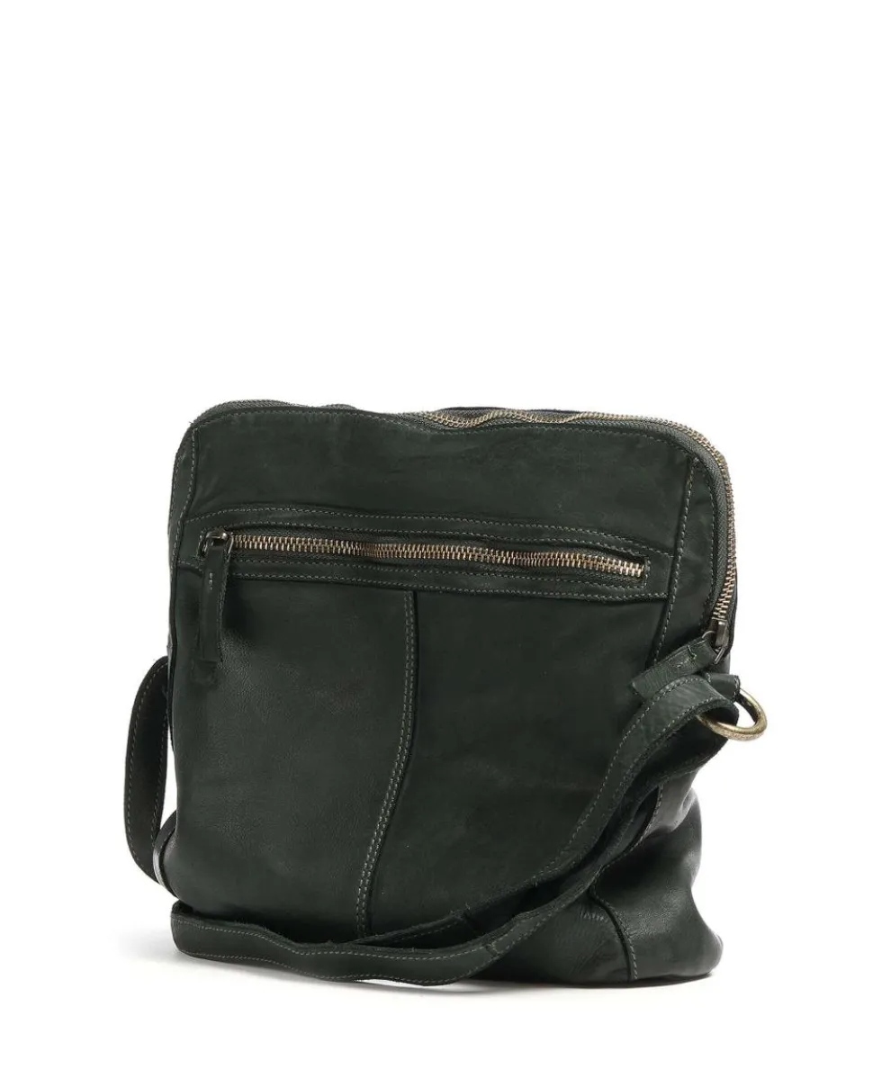 Submarine Umhängetasche genarbtes Rindsleder dunkelgrün