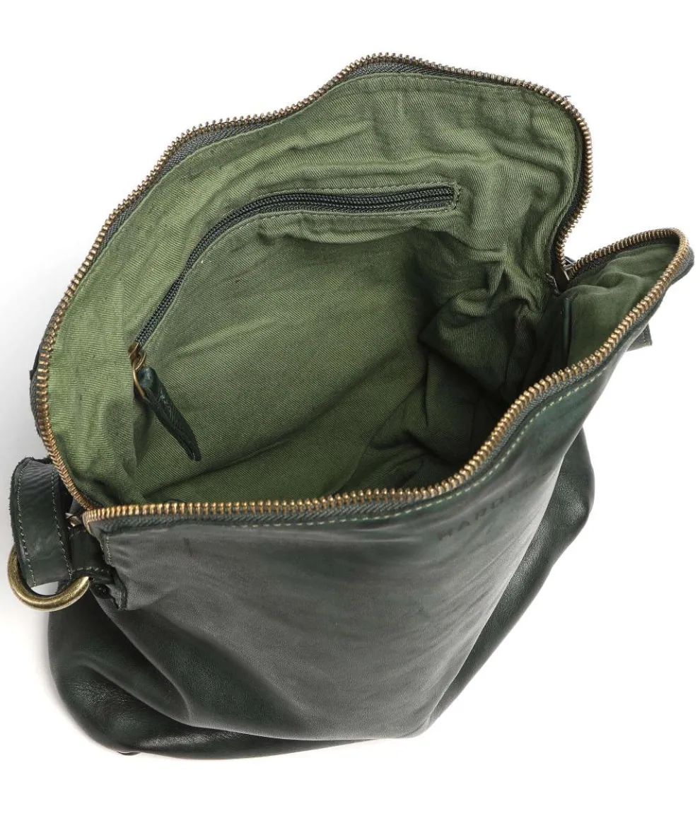 Submarine Umhängetasche genarbtes Rindsleder dunkelgrün