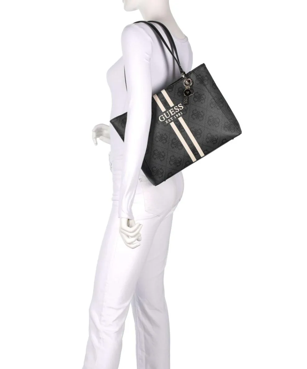 Noelle 4G Logo Shopper Lederimitat dunkelgrau