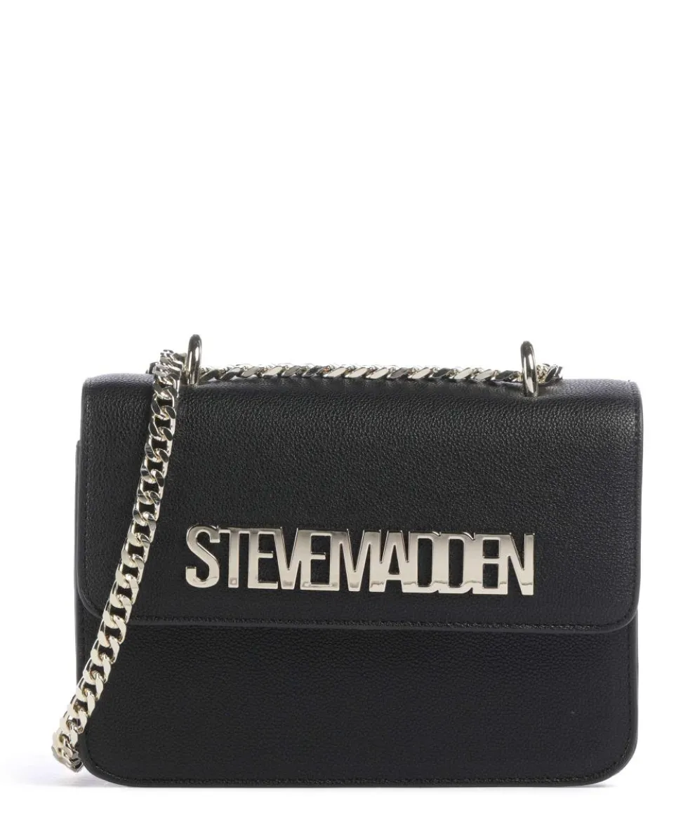 BSTAKES Schultertasche Lederimitat schwarz