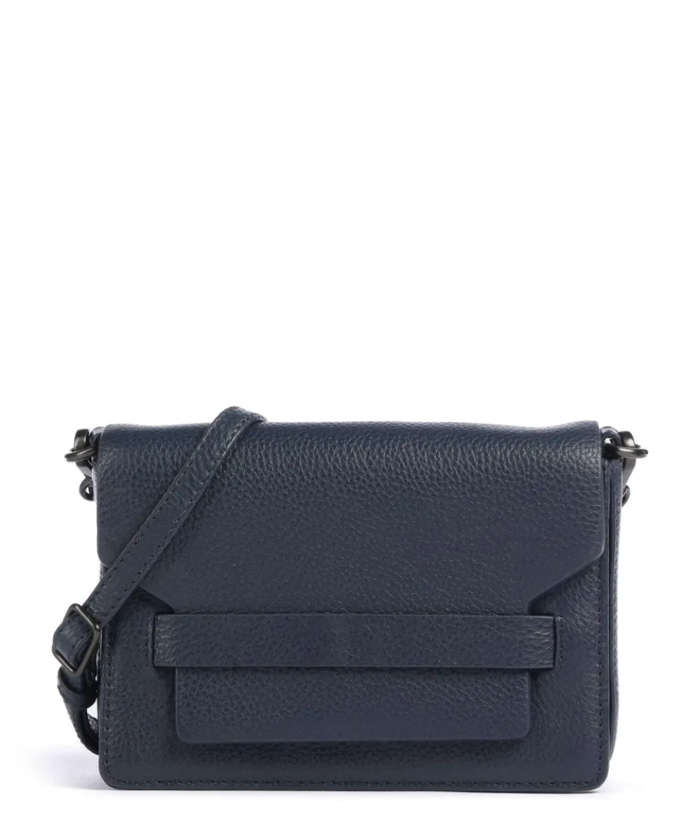 Vanya Umhängetasche genarbtes Rindsleder navy