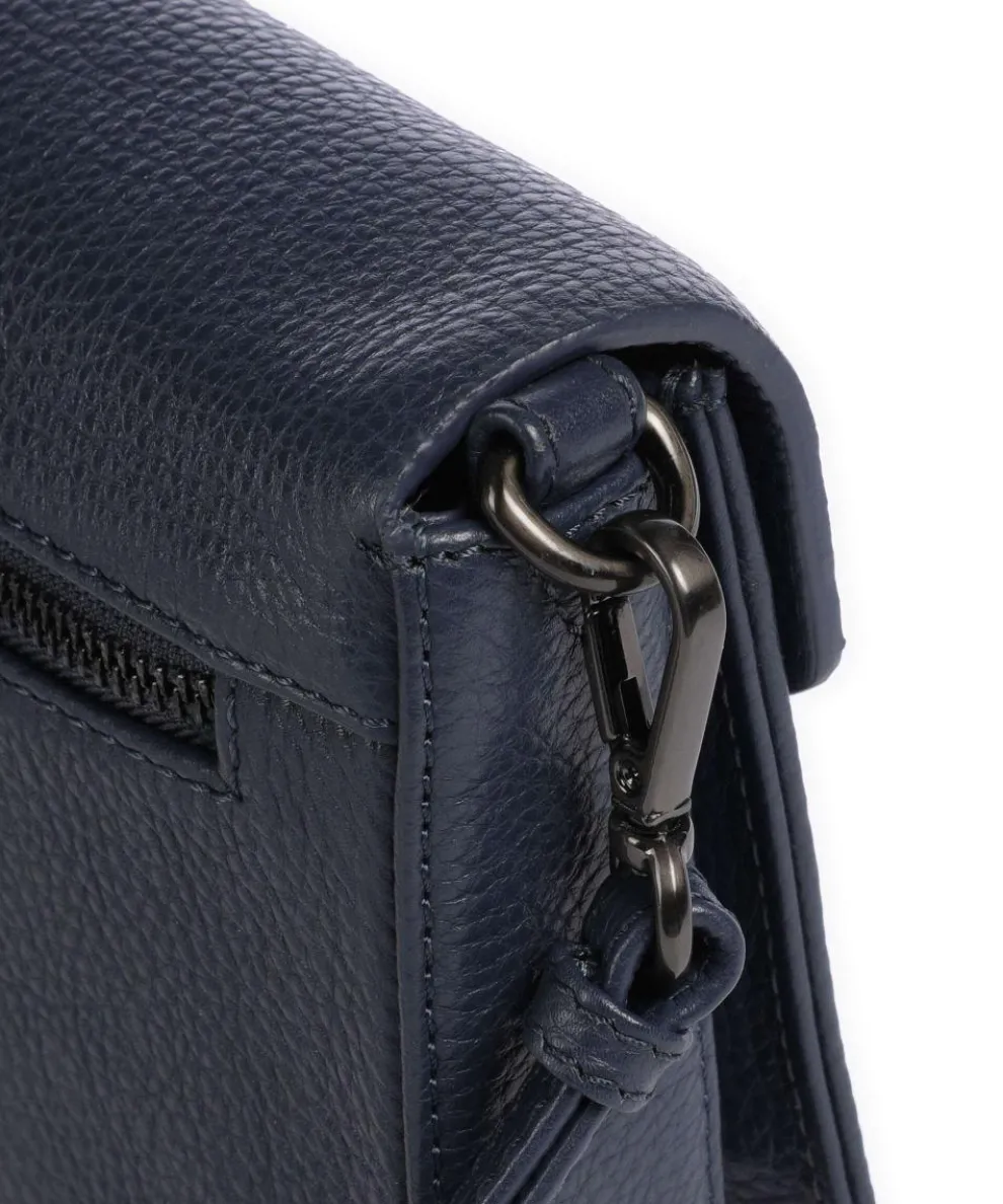 Vanya Umhängetasche genarbtes Rindsleder navy