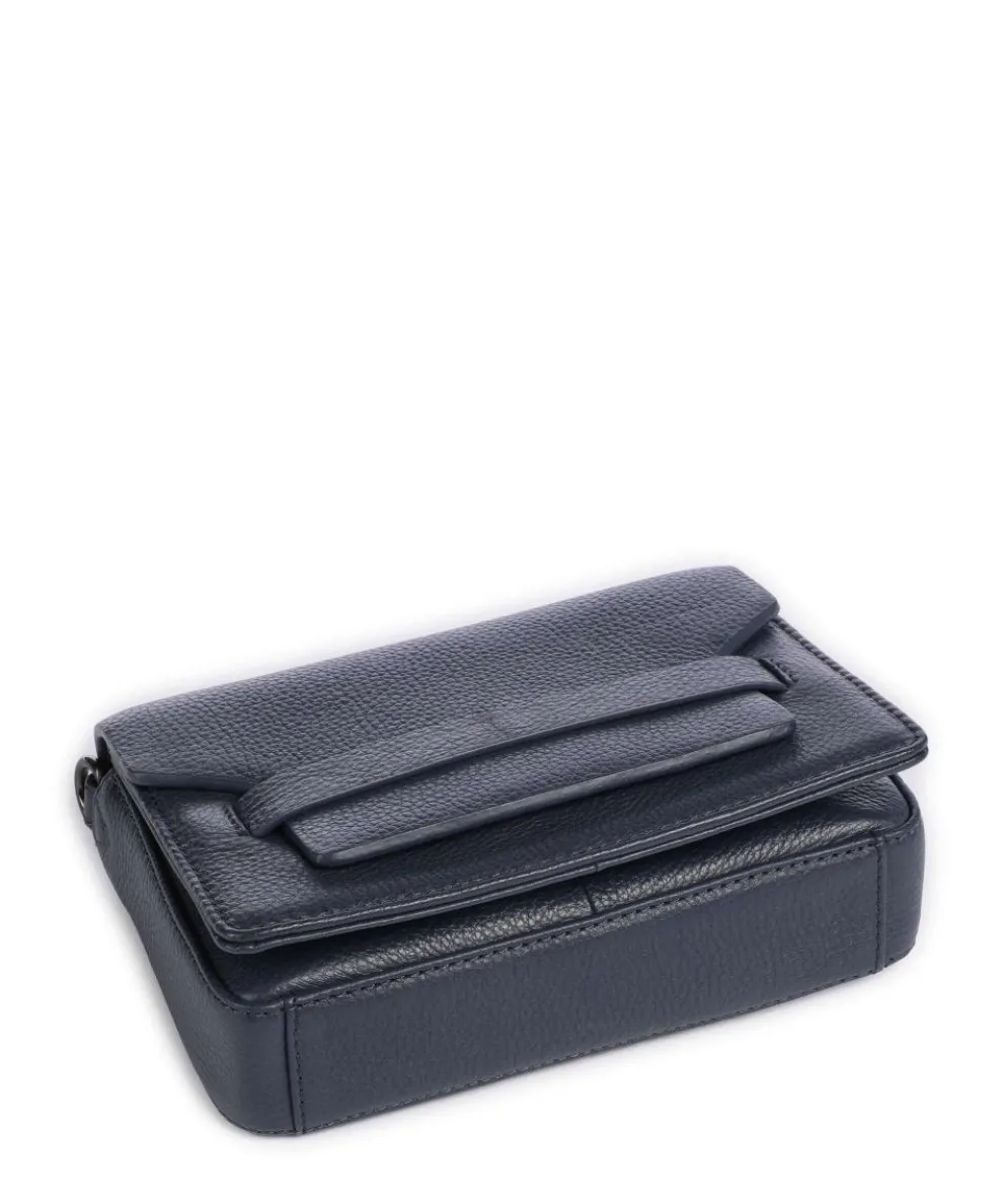 Vanya Umhängetasche genarbtes Rindsleder navy