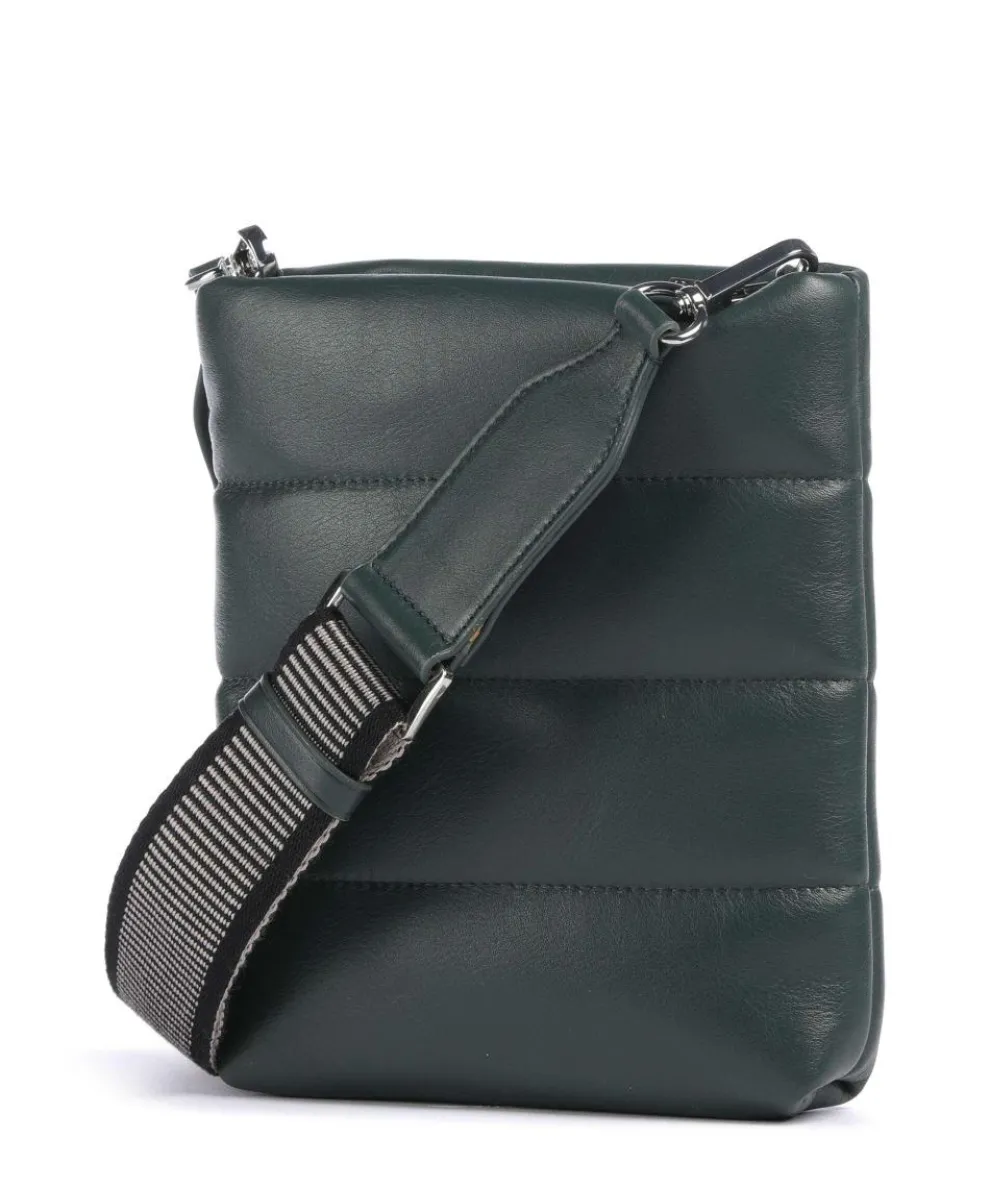 Falkland Umhängetasche fein genarbtes Leder dunkelgrün