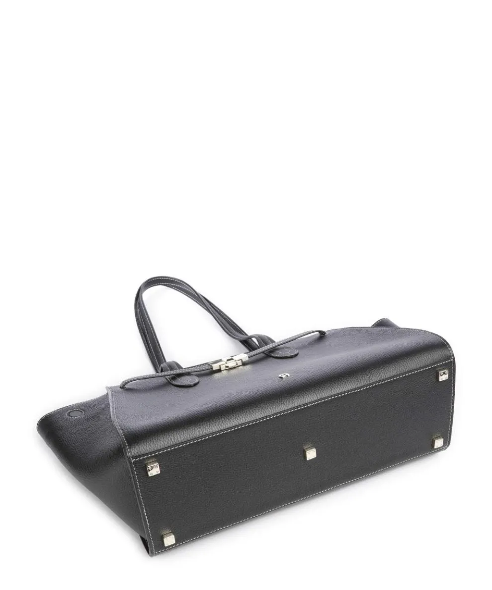 Farah L Shopper genarbtes Rindsleder schwarz