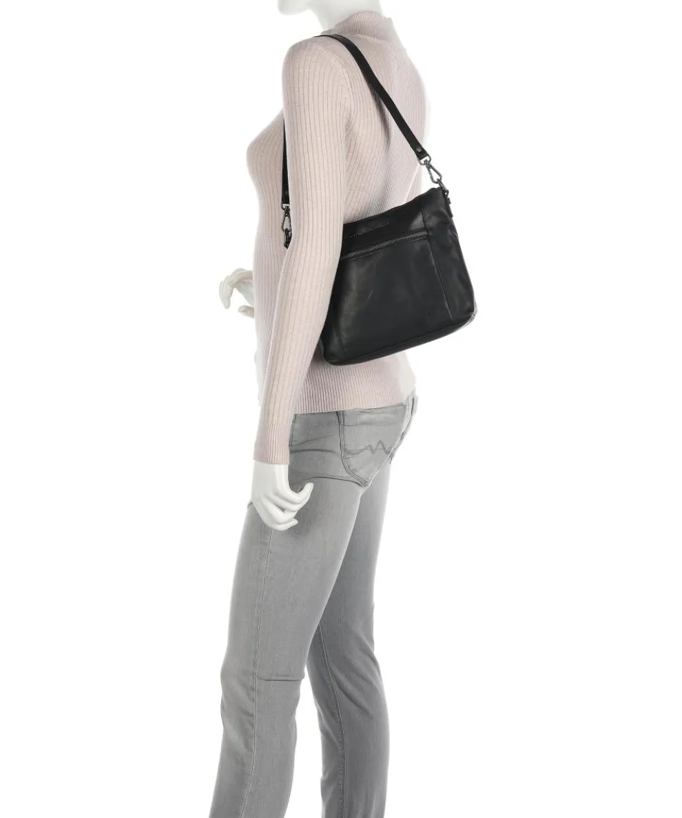 Faro Schultertasche Pull-Up Rindsleder schwarz