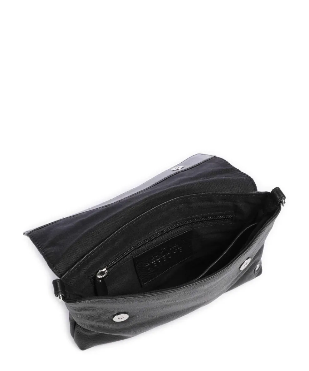 Fashion Favourites Umhängetasche Schafsleder schwarz