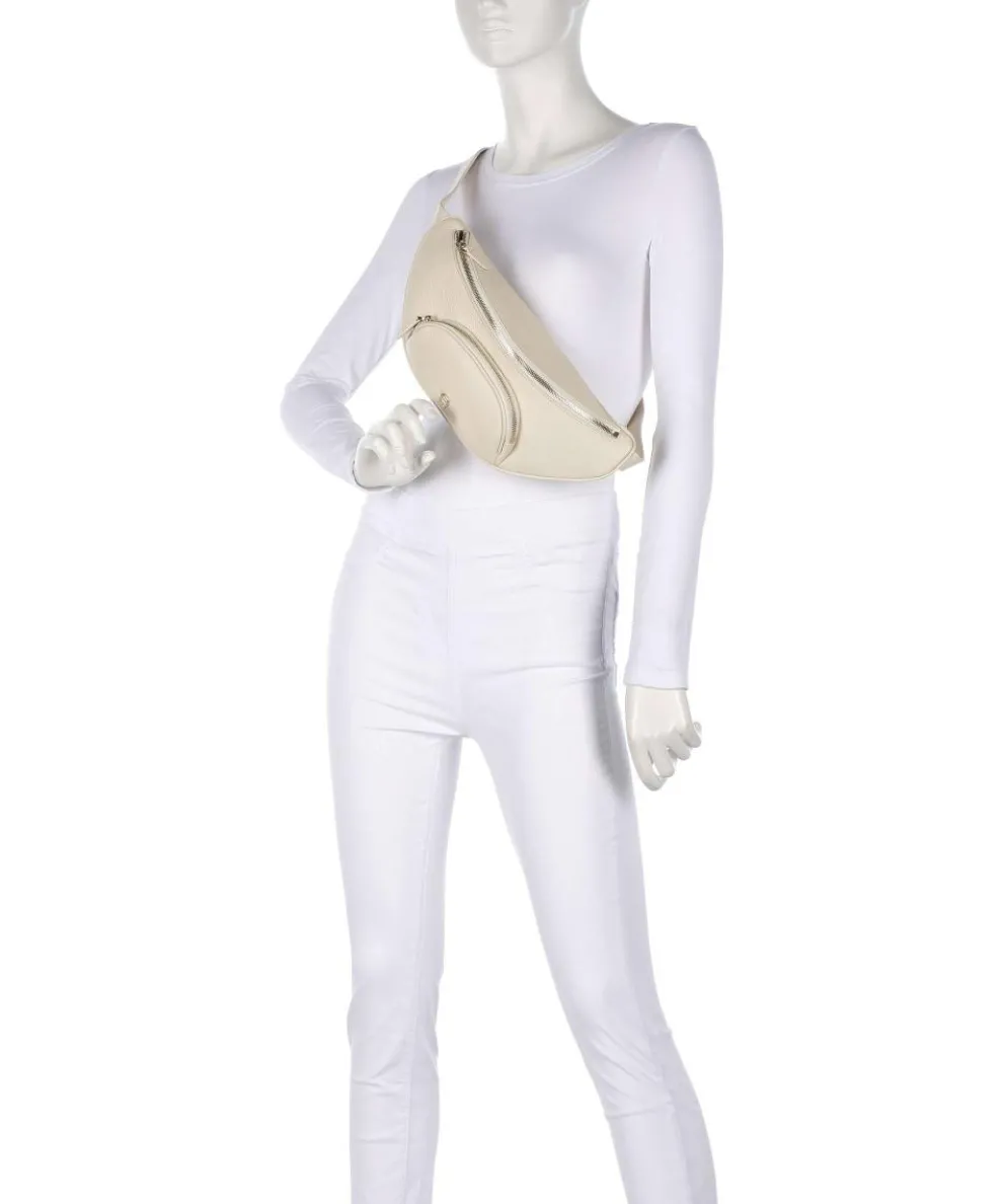 Fashion Gürteltasche genarbtes Rindsleder creme