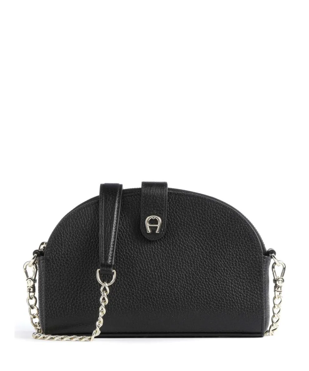 Fashion Handytasche genarbtes Rindsleder schwarz