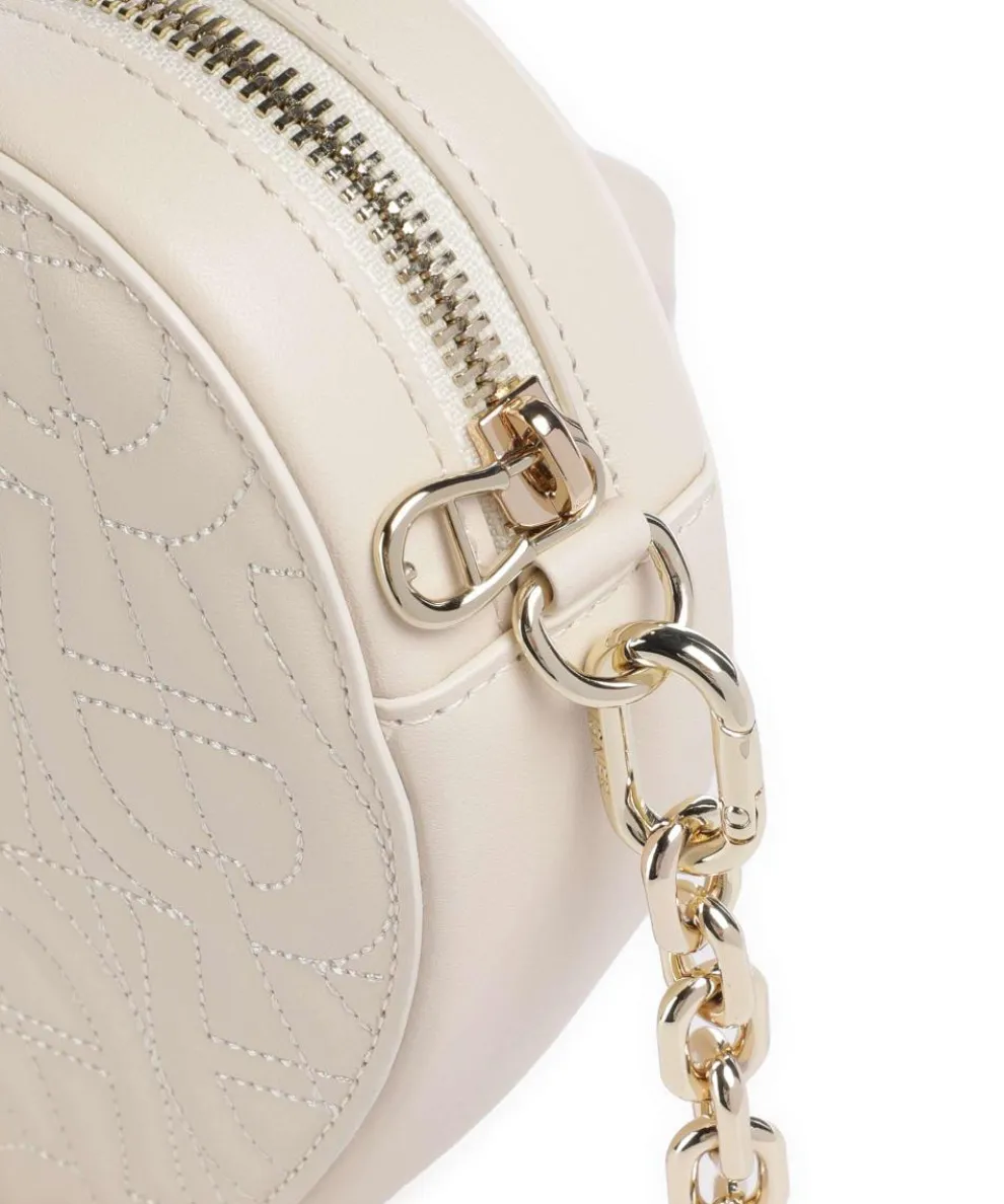 Fashion Umhängetasche fein genarbtes Rindsleder creme