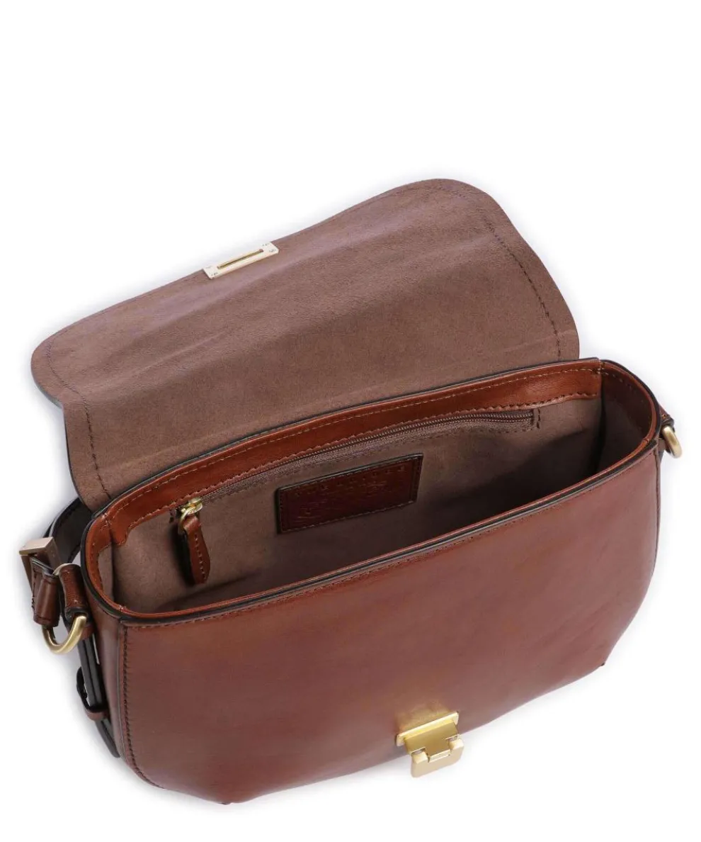 Federica Schultertasche fein genarbtes Rindsleder braun