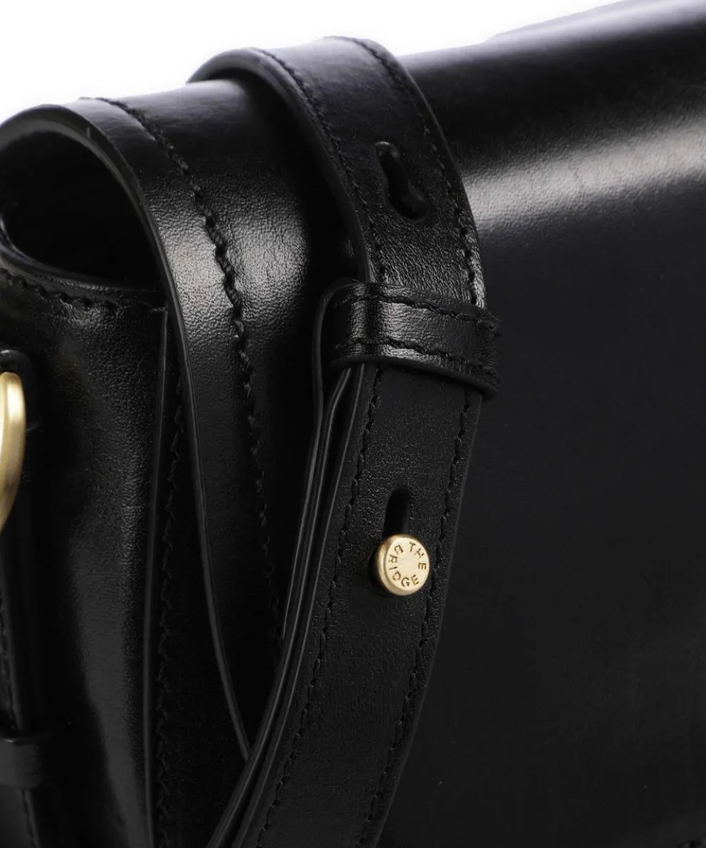 Federica Umhängetasche fein genarbtes Rindsleder schwarz