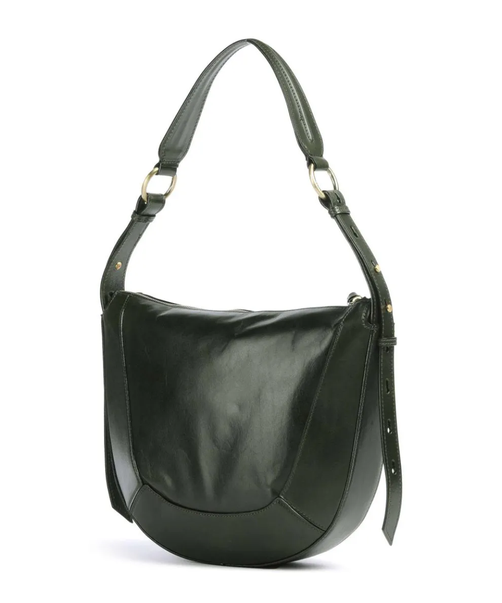 Fedora Schultertasche fein genarbtes Rindsleder khaki