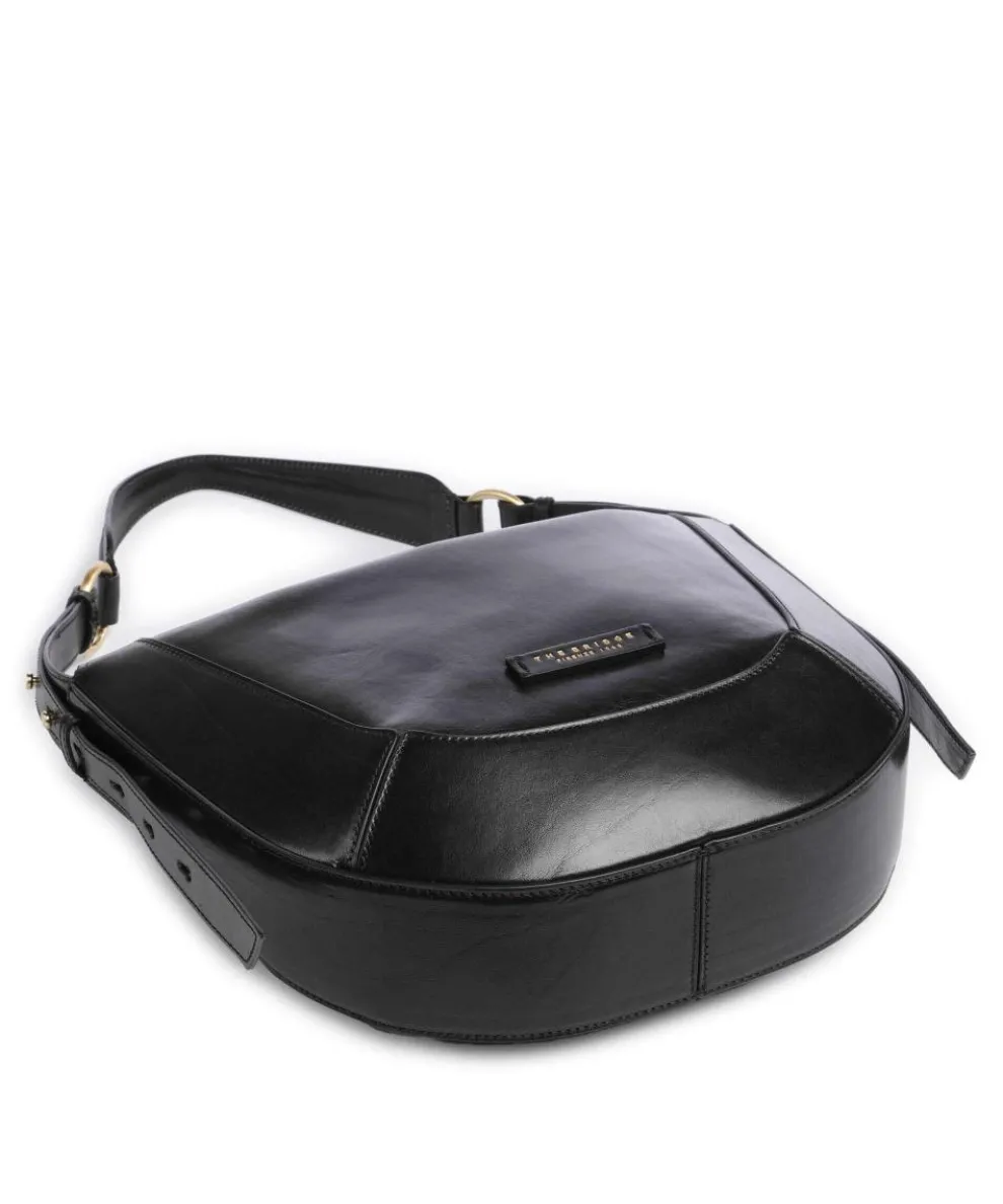 Fedora Schultertasche fein genarbtes Rindsleder schwarz