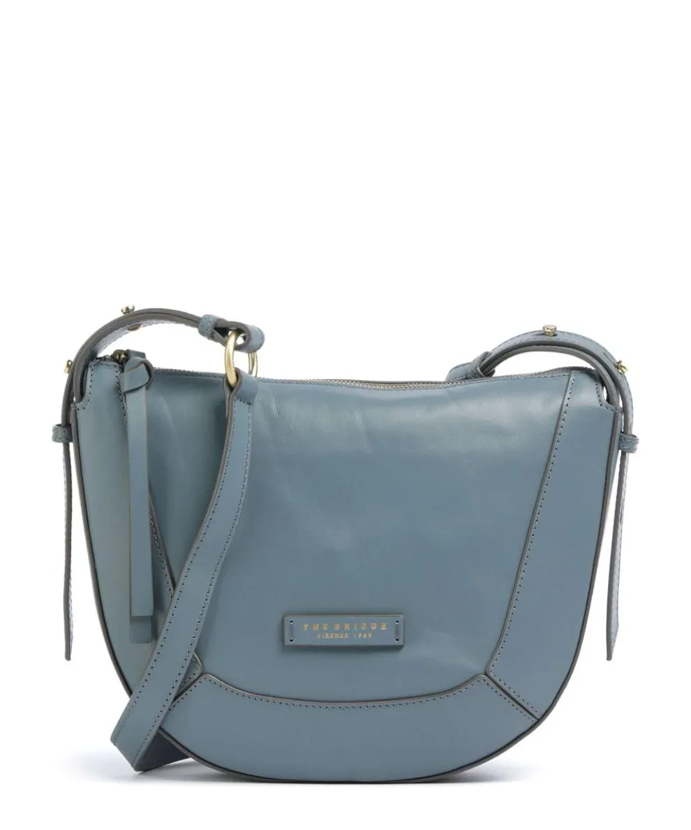 Fedora Umhängetasche fein genarbtes Rindsleder blaugrau