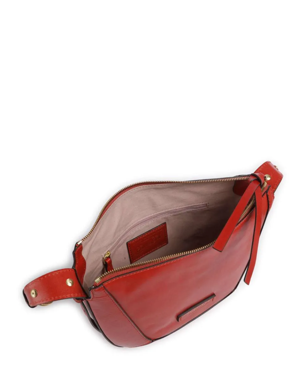 Fedora Umhängetasche fein genarbtes Rindsleder orange