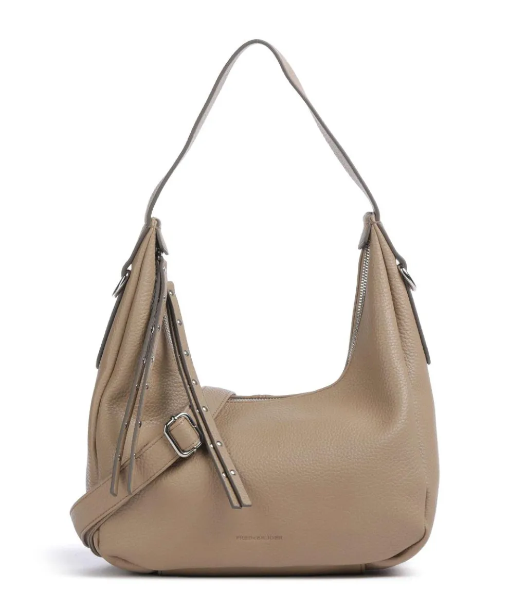 Feel Wild Beuteltasche genarbtes Leder hellbraun