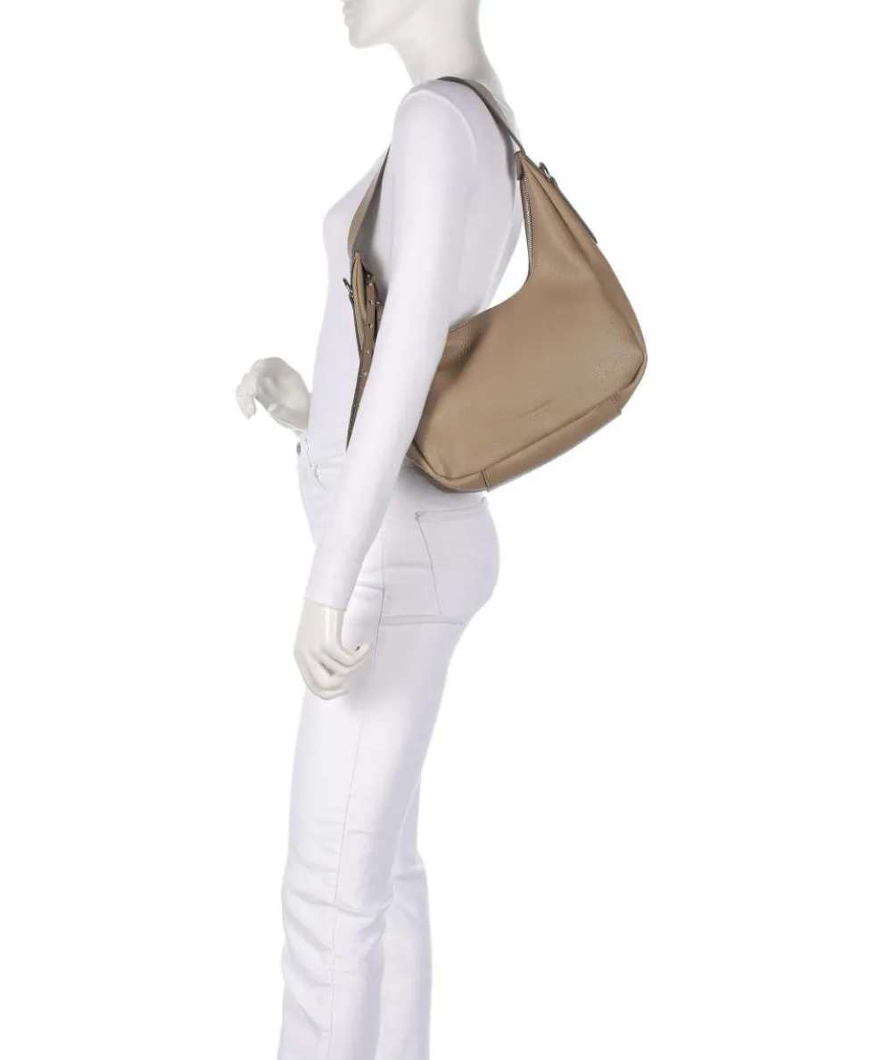 Feel Wild Beuteltasche genarbtes Leder hellbraun