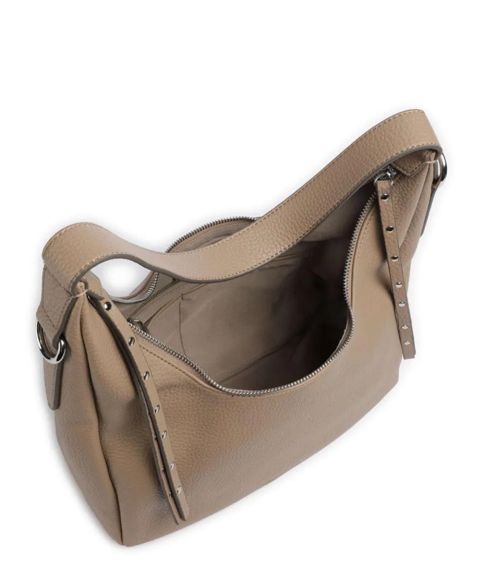 Feel Wild Beuteltasche genarbtes Leder hellbraun