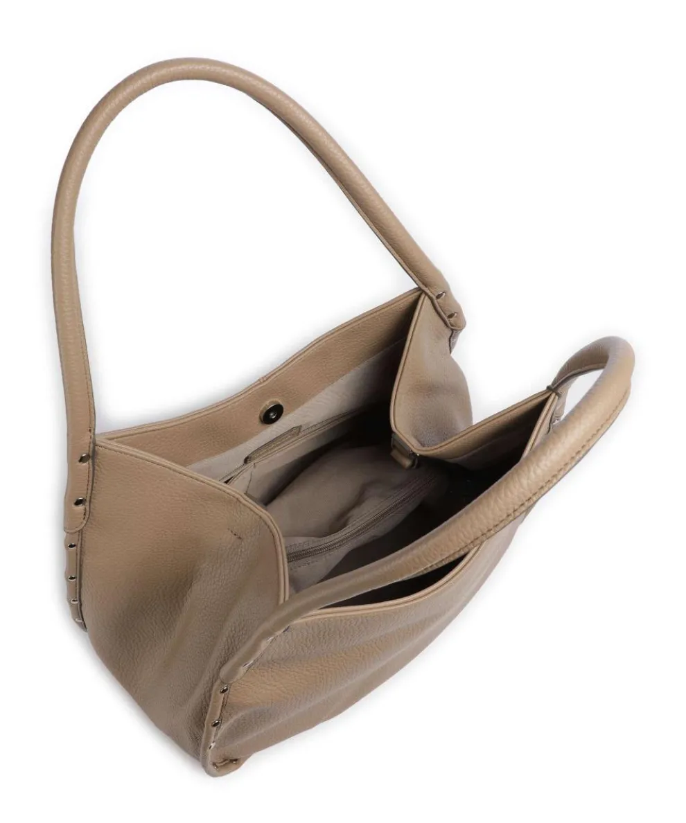 Feel Wild Shopper genarbtes Leder hellbraun