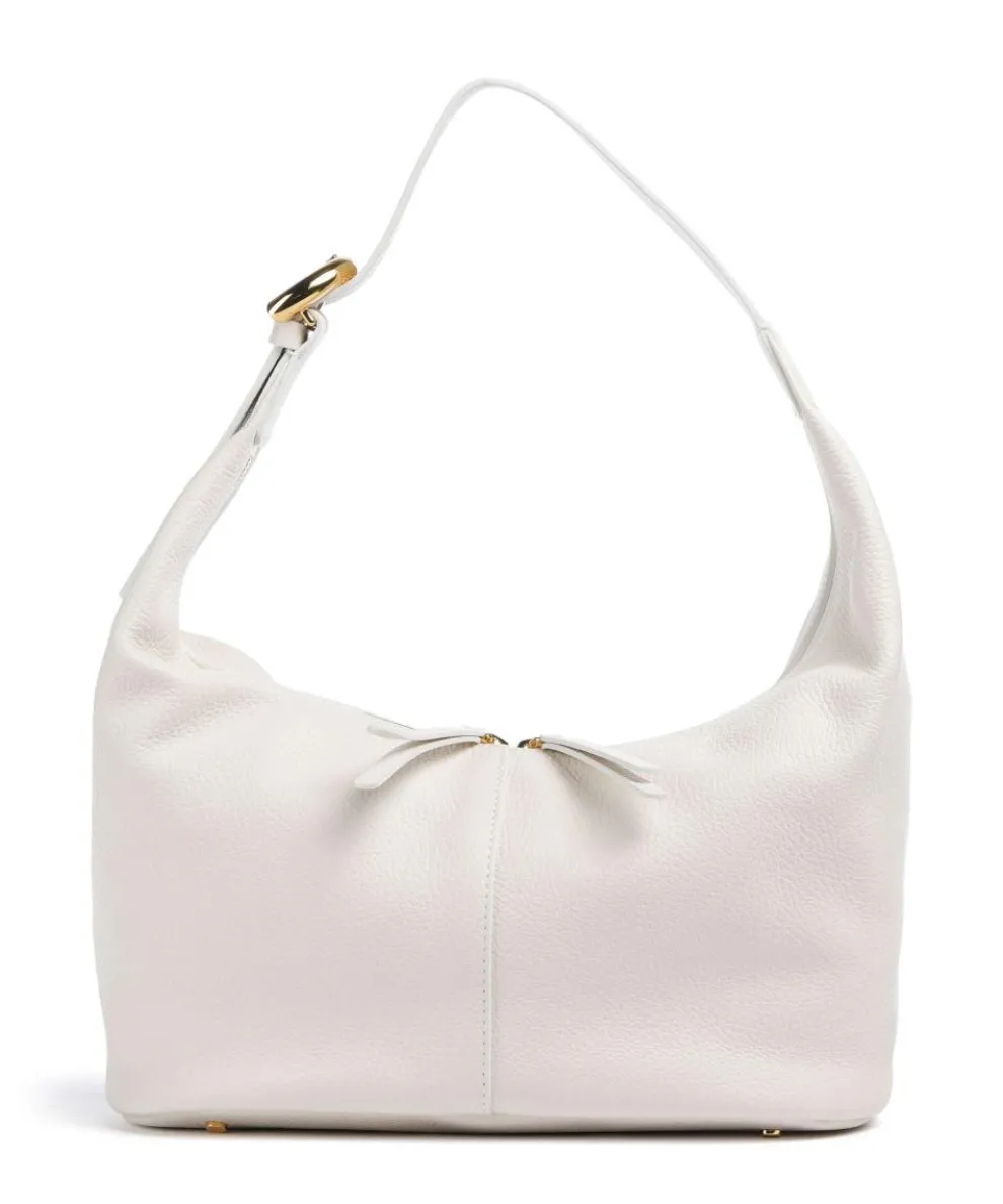 Fernanda Beuteltasche genarbtes Rindsleder weiß