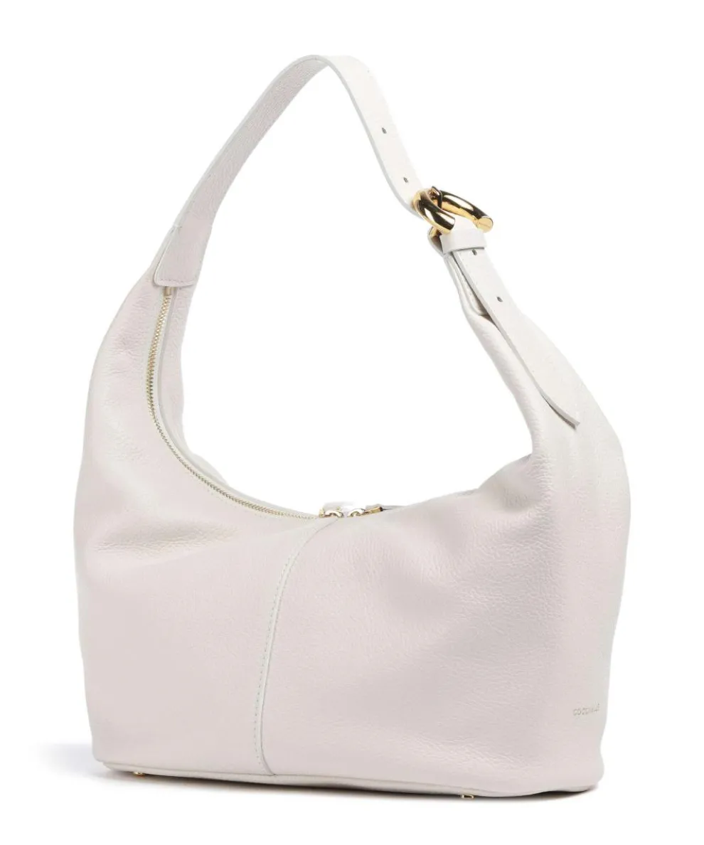 Fernanda Beuteltasche genarbtes Rindsleder weiß