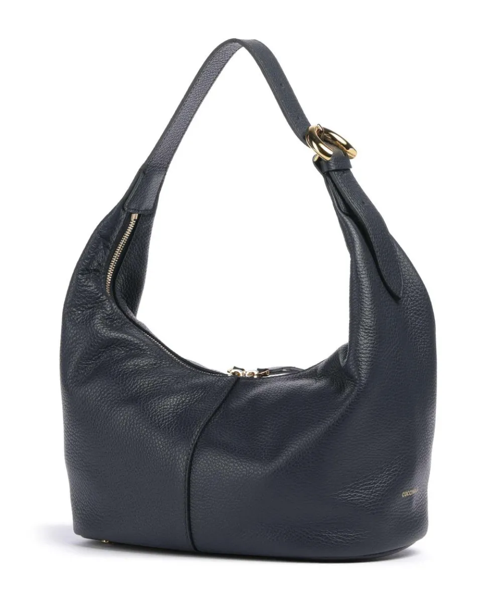 Fernanda Beuteltasche genarbtes Rindsleder navy