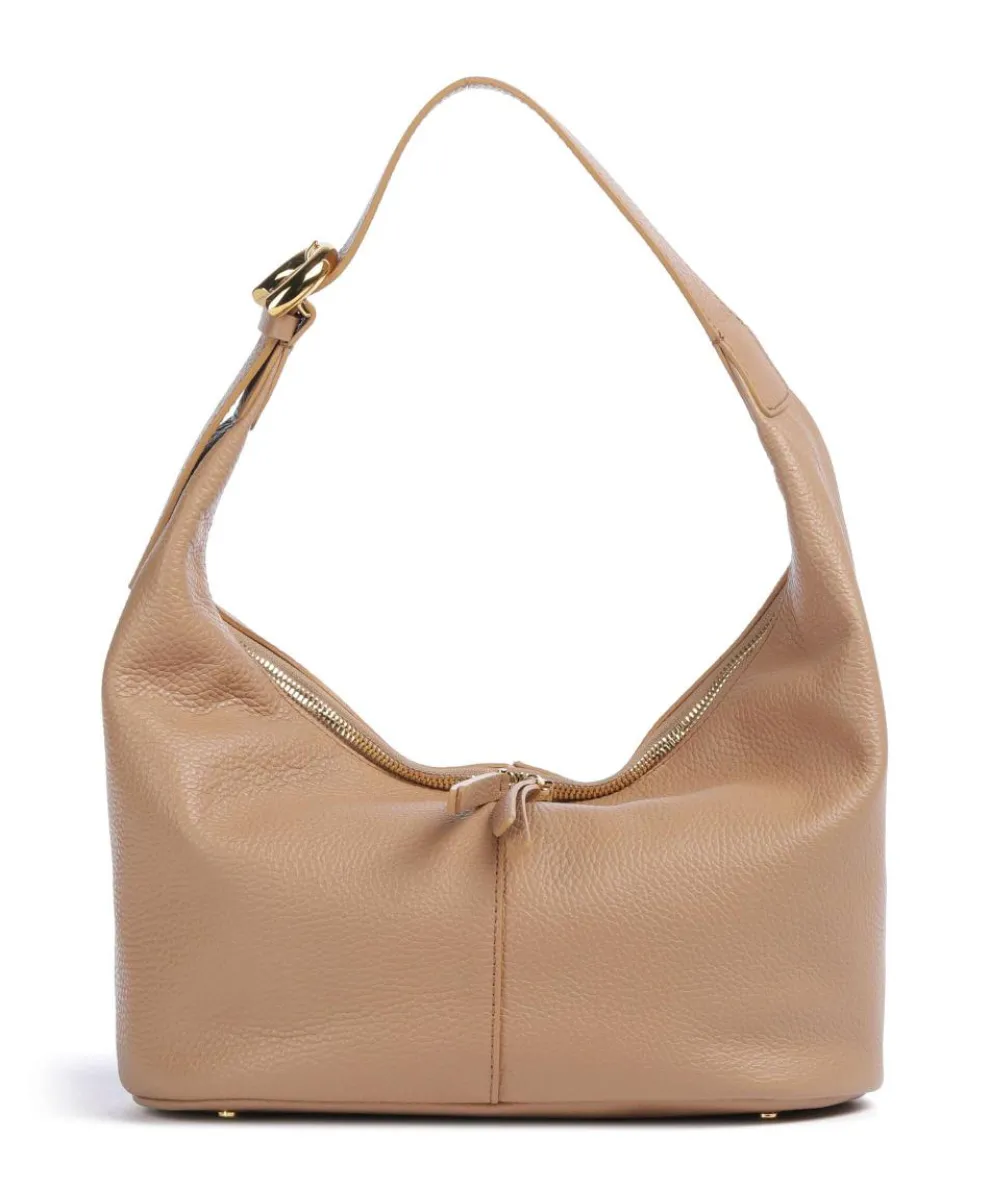 Fernanda Beuteltasche genarbtes Rindsleder hellbraun