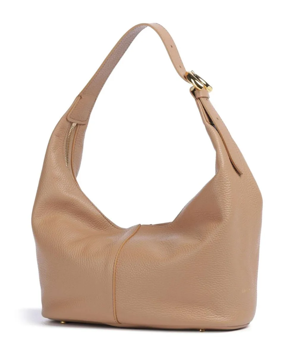 Fernanda Beuteltasche genarbtes Rindsleder hellbraun