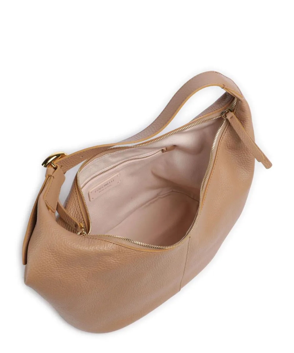 Fernanda Beuteltasche genarbtes Rindsleder hellbraun