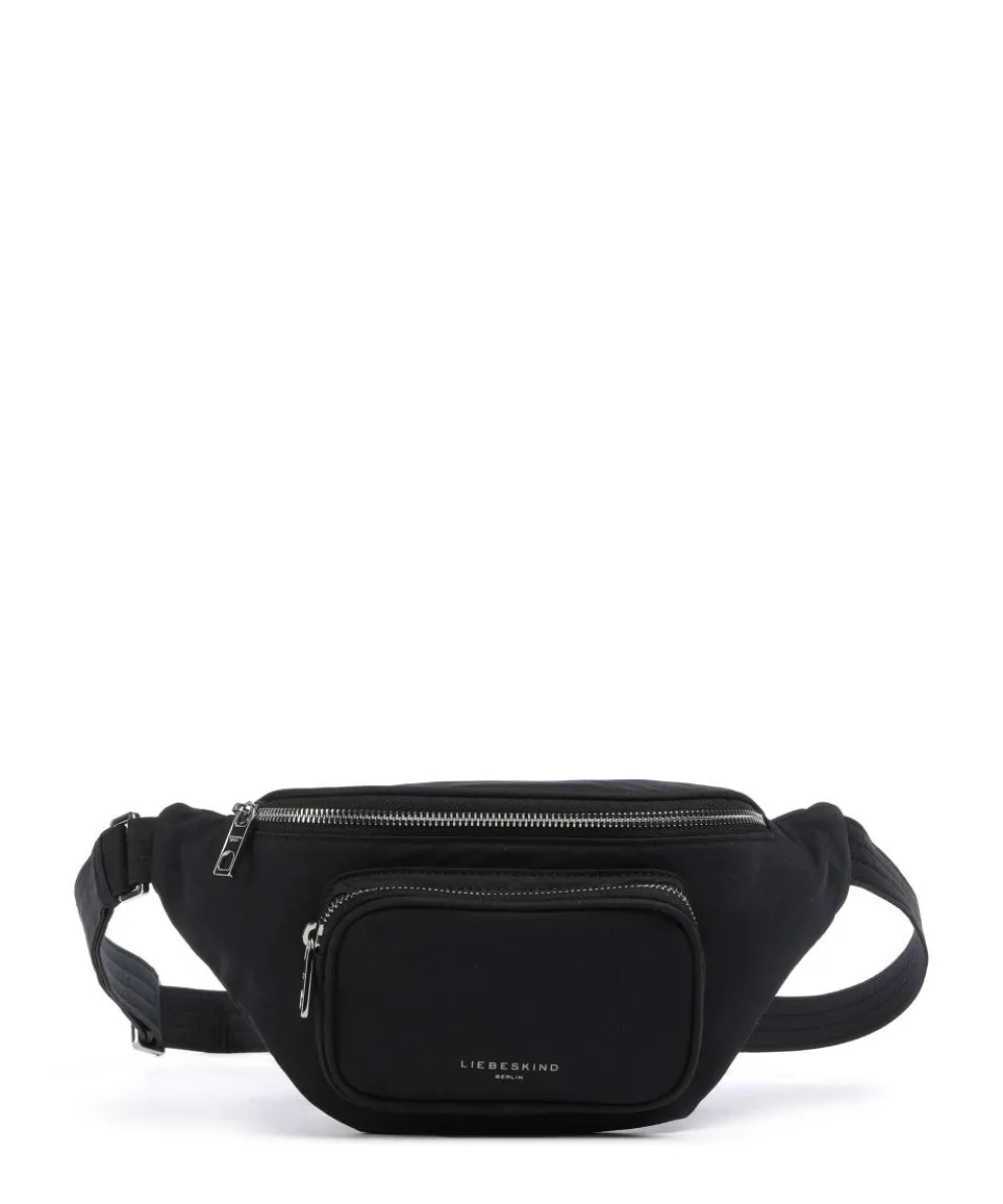 Lila Nylon M Gürteltasche Textil schwarz