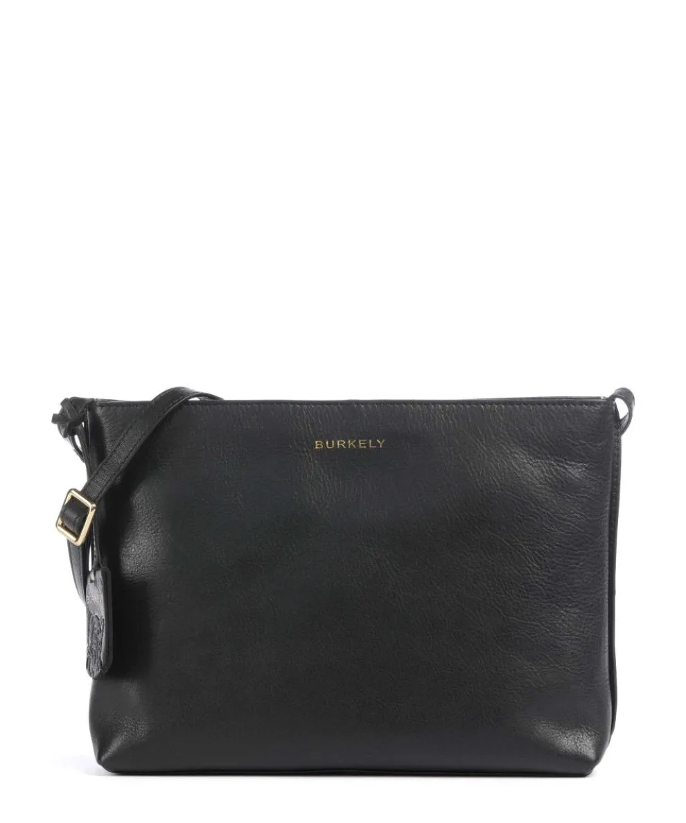 Fine Florence Umhängetasche fein genarbtes Leder schwarz