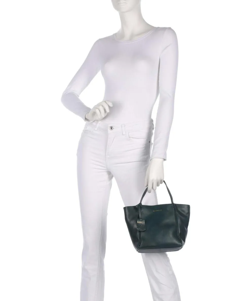 Fine Florence Umhängetasche fein genarbtes Leder petrol