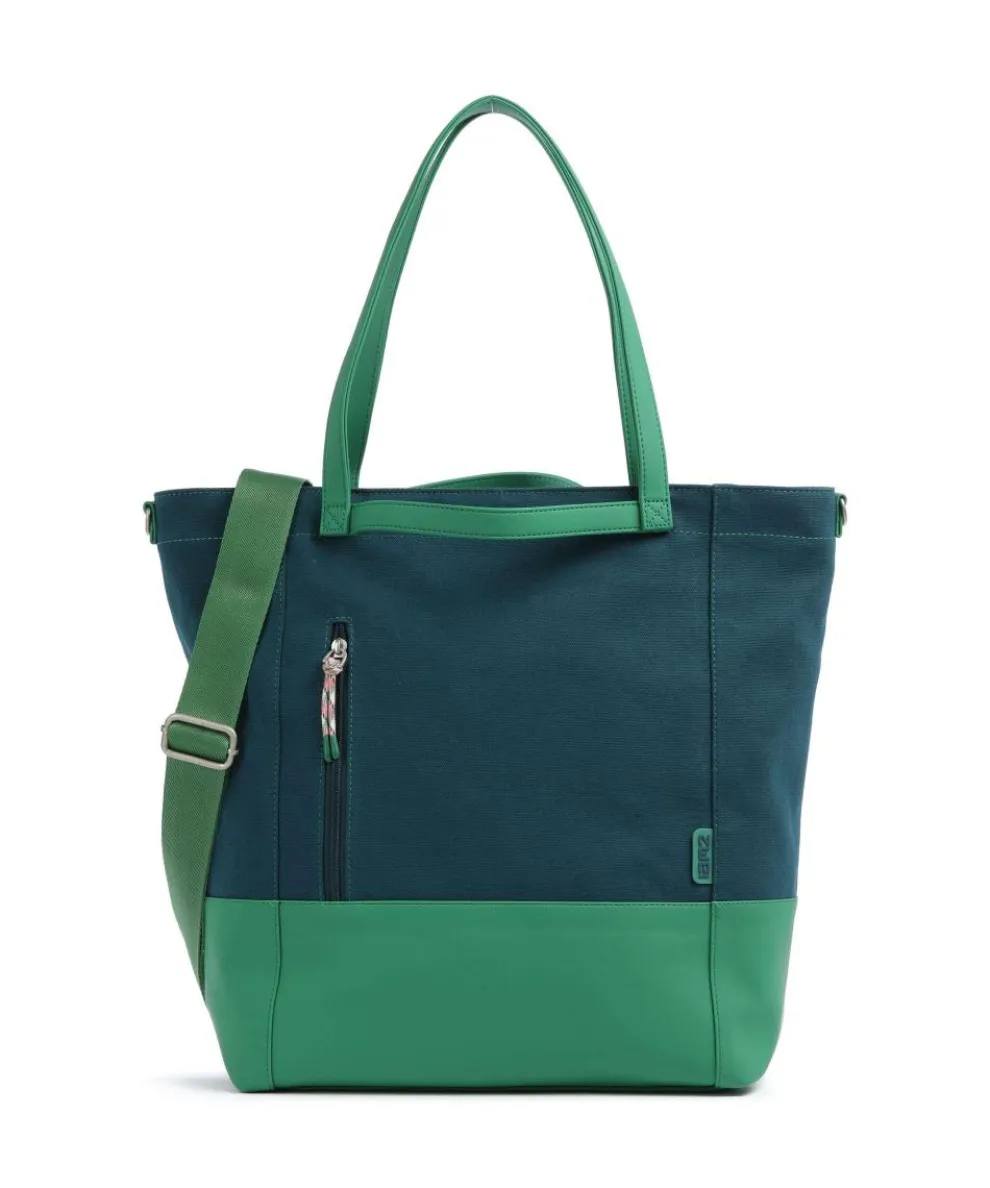 Fiorella FI200 Shopper Lederimitat, Canvas petrol