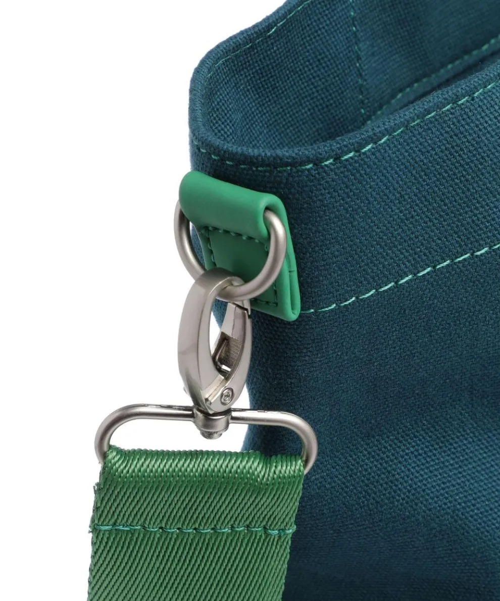 Fiorella FI200 Shopper Lederimitat, Canvas petrol