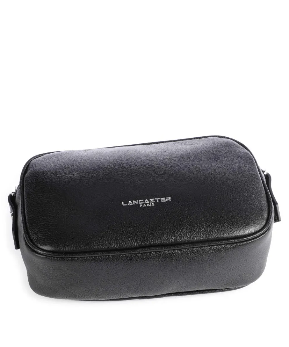 Firenze Fashion Umhängetasche fein genarbtes Rindsleder schwarz