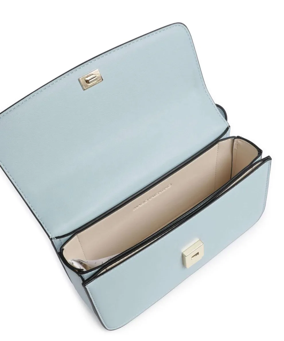 Flap Re Umhängetasche Lederimitat hellblau