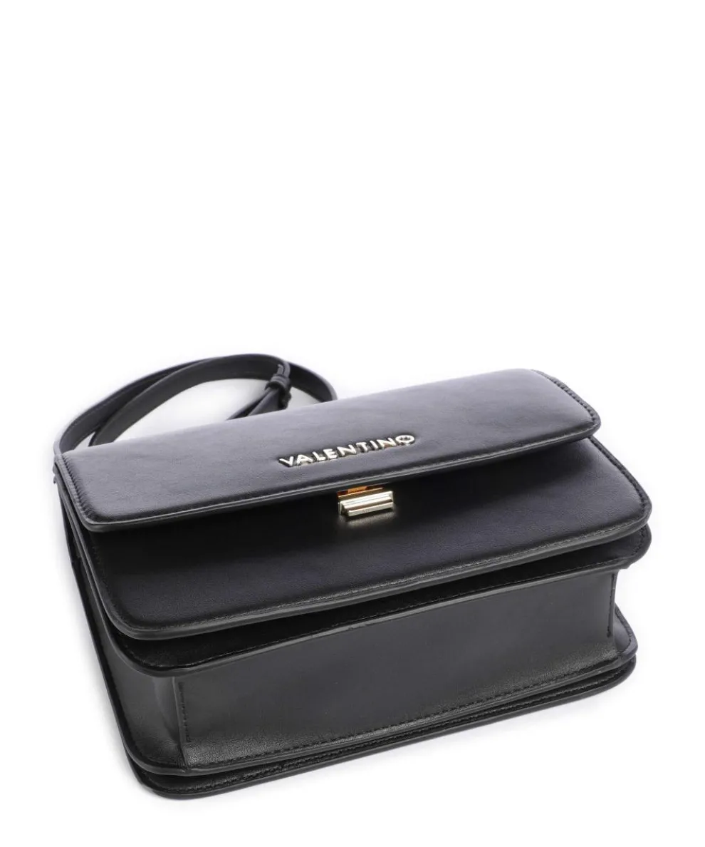 Flap Re Umhängetasche Lederimitat schwarz