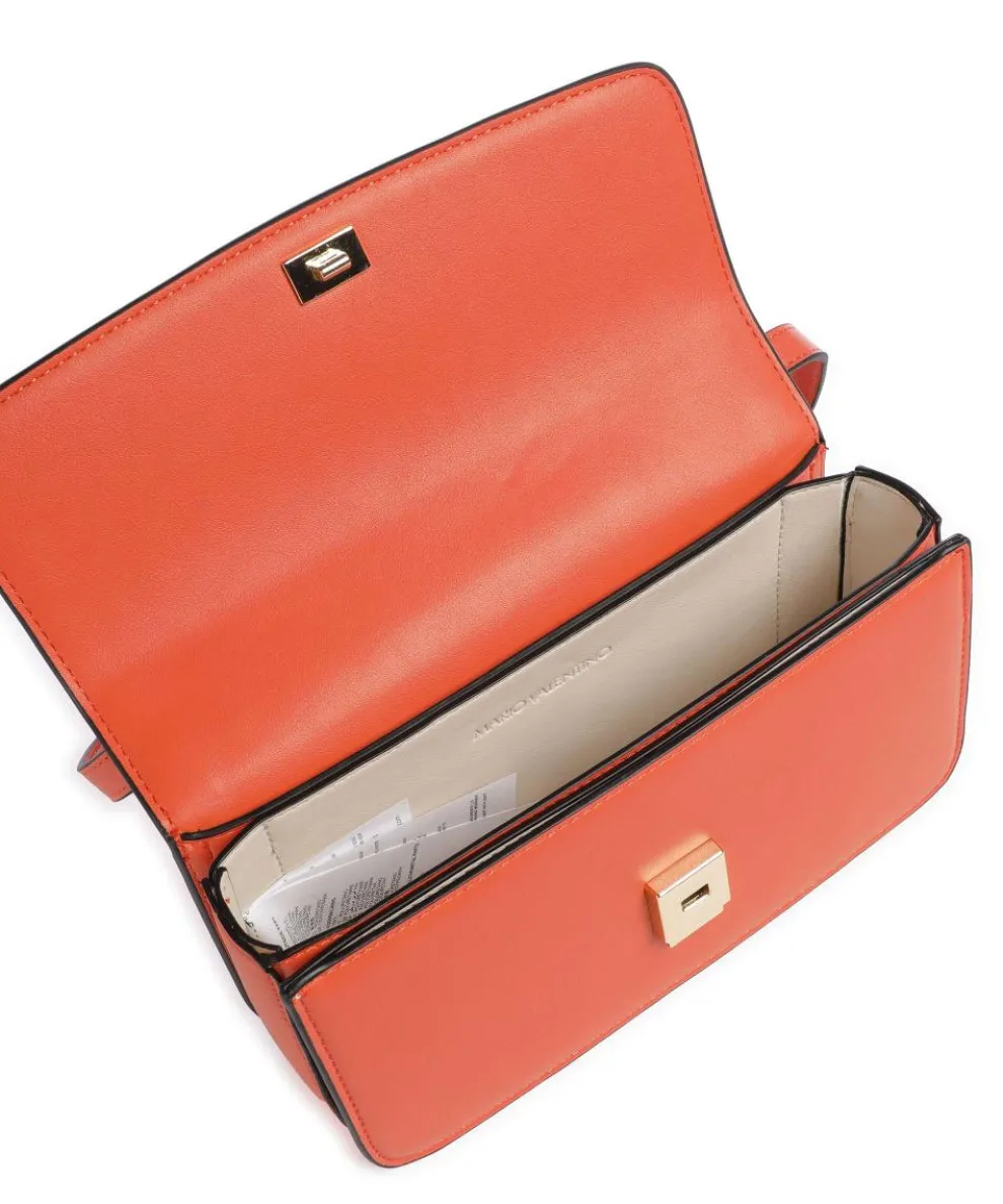 Flap Re Umhängetasche Lederimitat orange