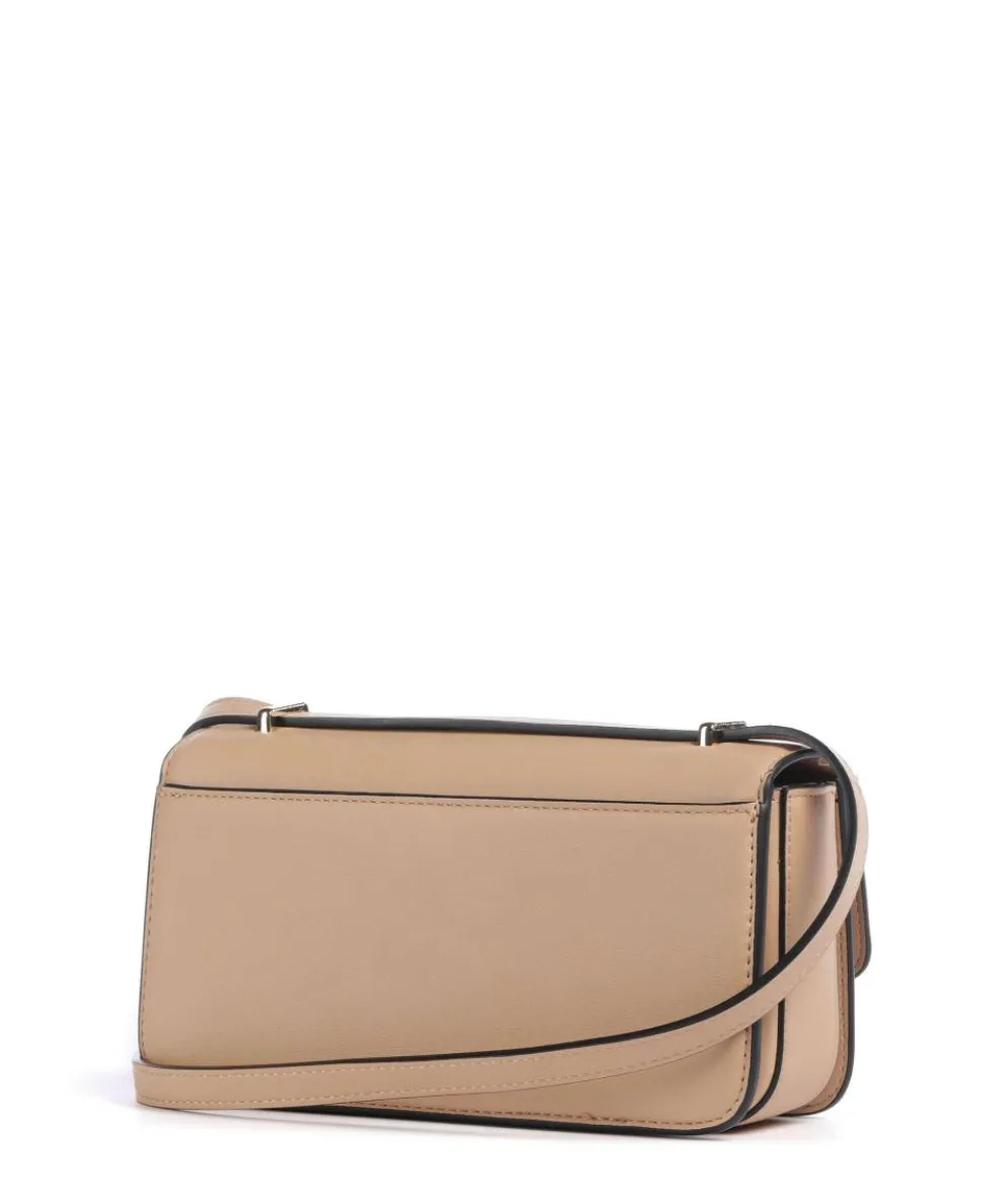 Flap Re Umhängetasche Lederimitat beige