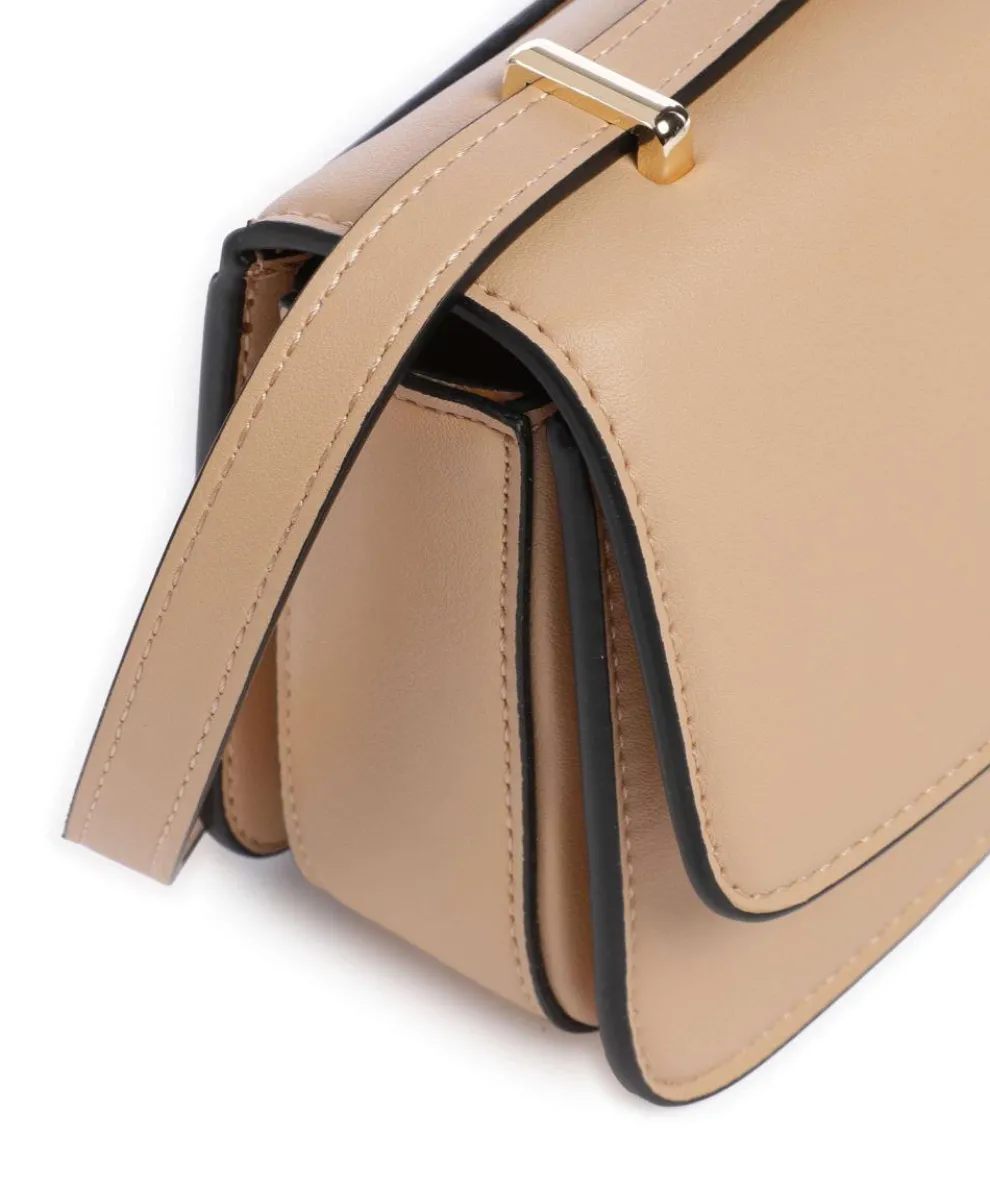 Flap Re Umhängetasche Lederimitat beige