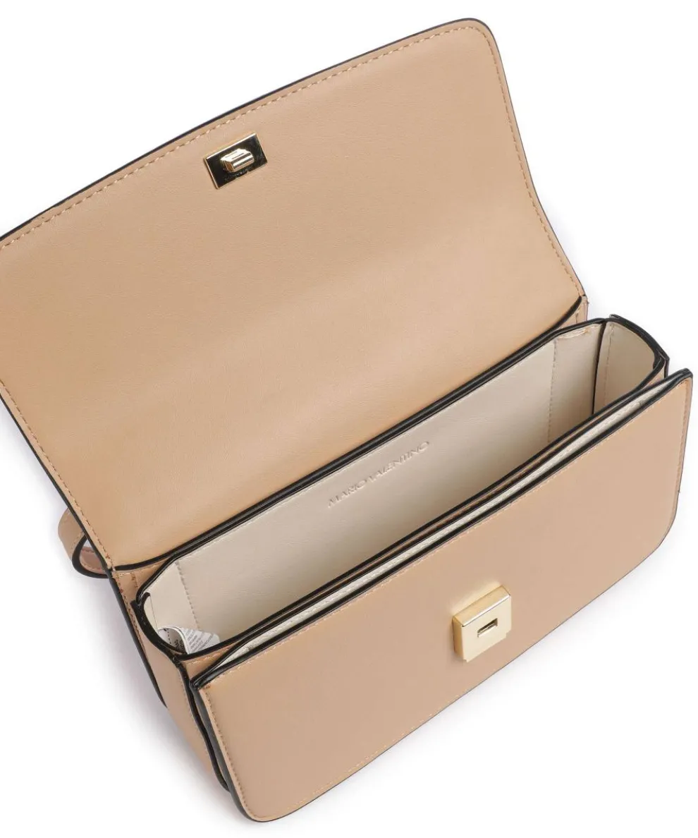 Flap Re Umhängetasche Lederimitat beige