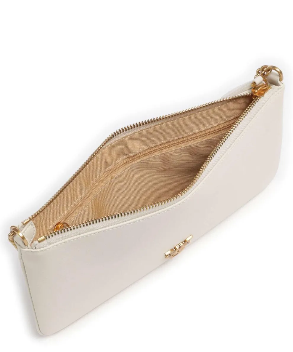 Flat Horizontal Schultertasche fein genarbtes Rindsleder elfenbein