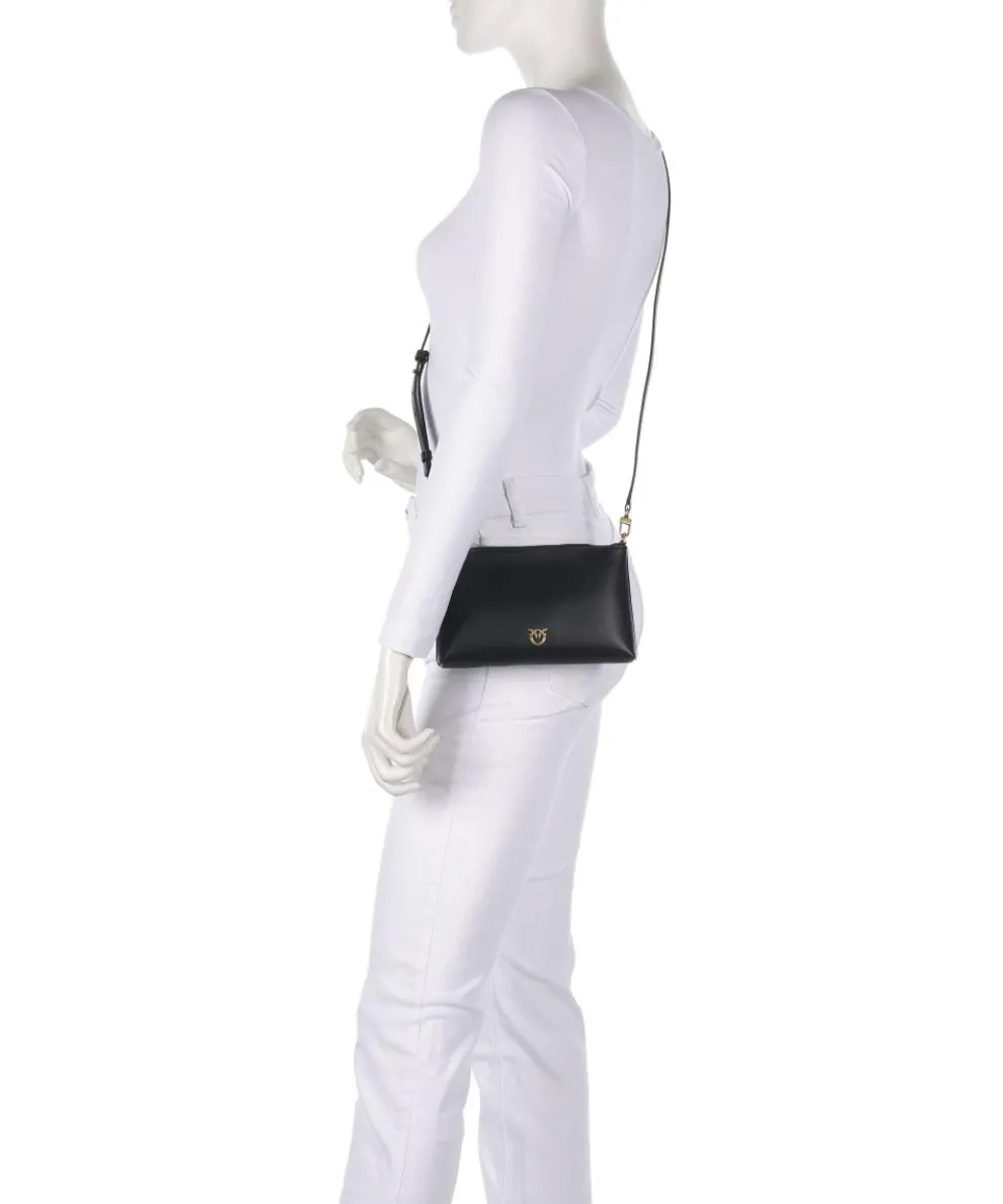 Flat Mini Umhängetasche Kalbsleder schwarz