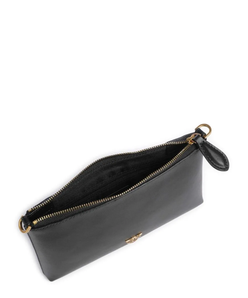 Flat Mini Umhängetasche Kalbsleder schwarz