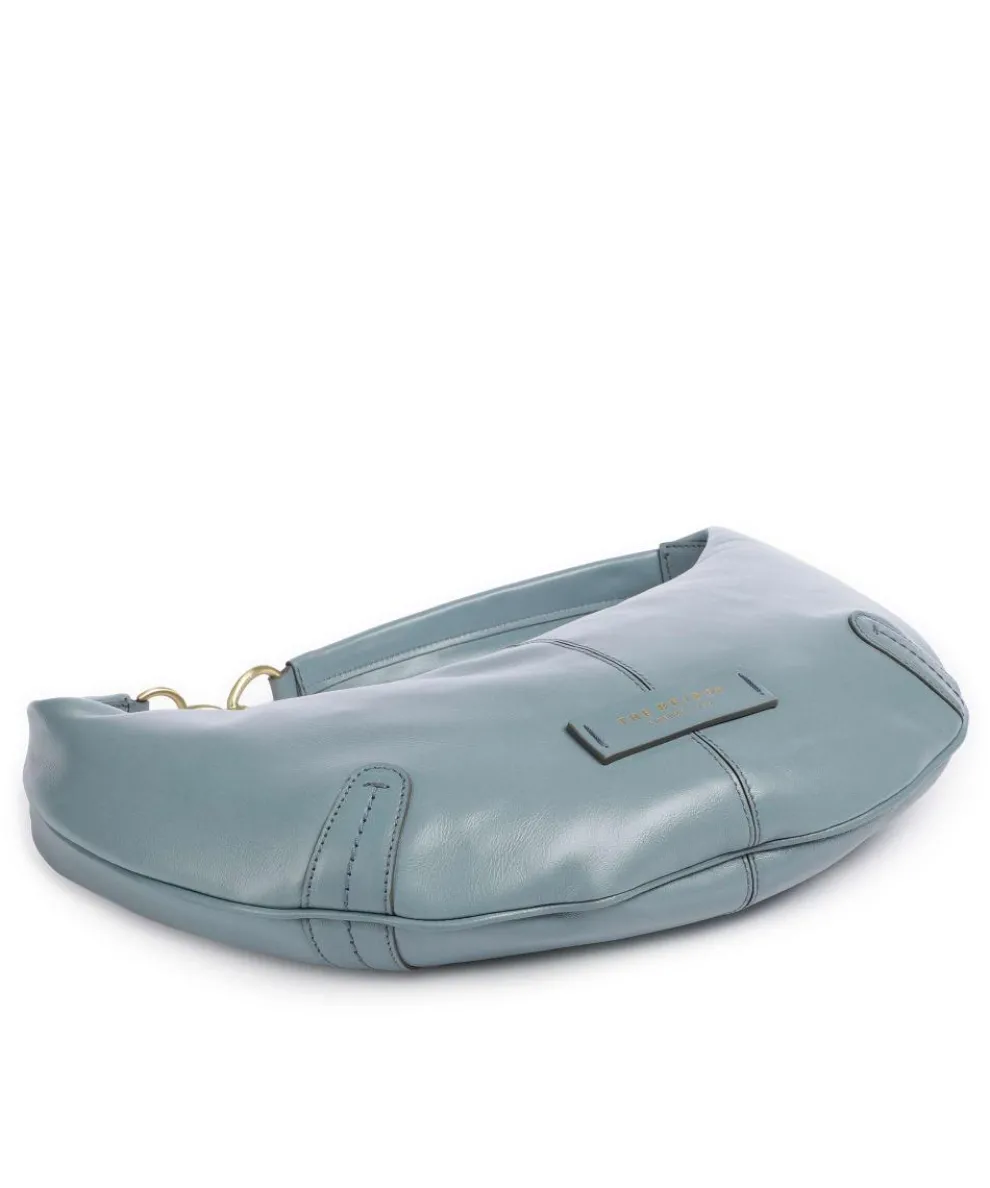 Flavia Schultertasche Rindsleder hellblau